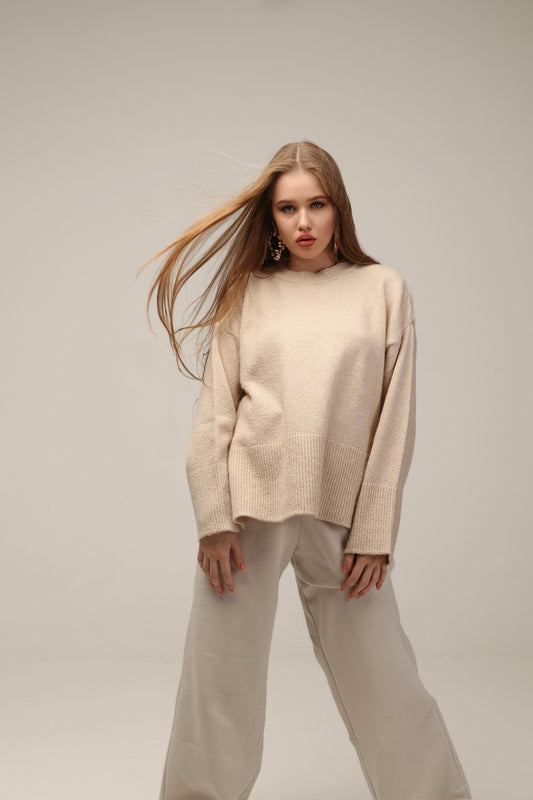 Suéter Oversize Beige – Talla Única | Colección Limitada